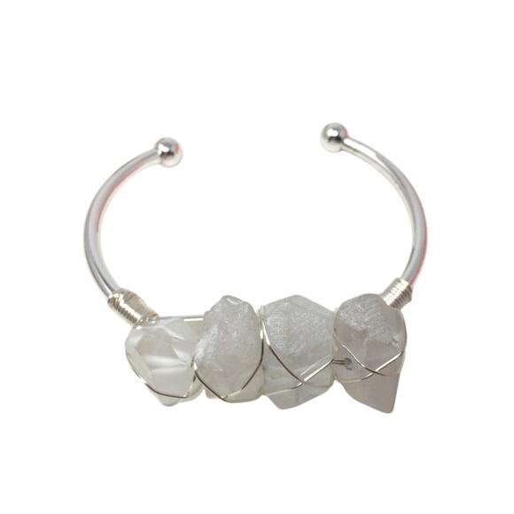 Kinsley Armelle Devi Collection Silver Quartz Bracelet - Picture 10 of 16